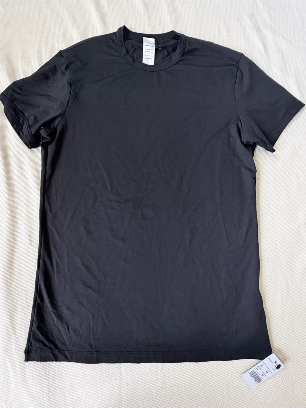 Intimissimi Womens Top T-shirt Black Basic Stretchy Shortsleeve Crew NWT Medium